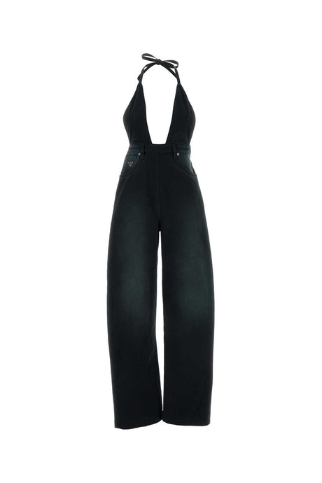 PRADA Chic Black Denim Jumpsuit for Women