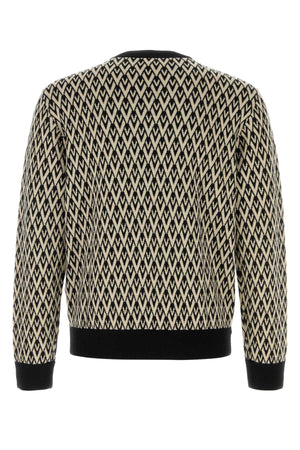 VALENTINO GARAVANI Embroidered Virgin Wool Sweater for Men