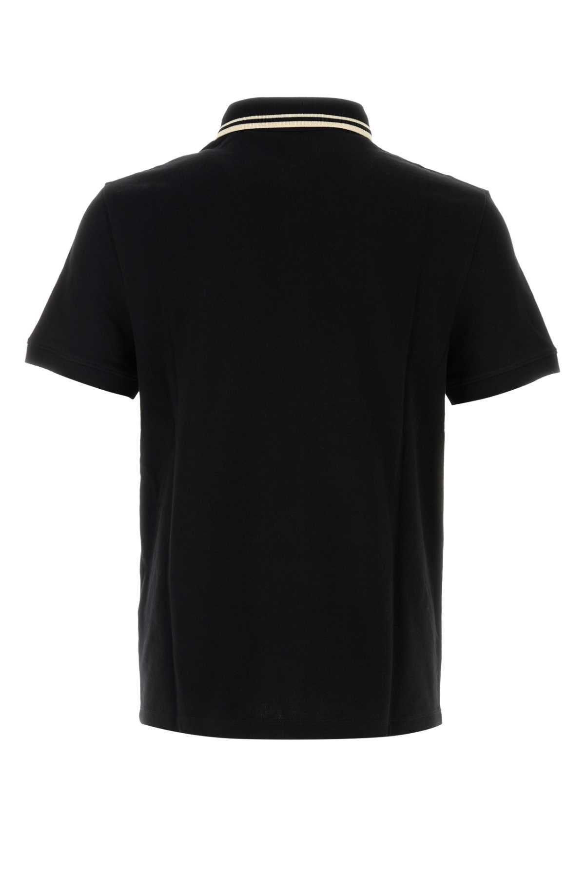 VALENTINO GARAVANI Classic Black Piquet Polo Shirt for Men