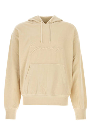 GIVENCHY Cream Stretch Corduroy Sweatshirt for Men - 25S Season