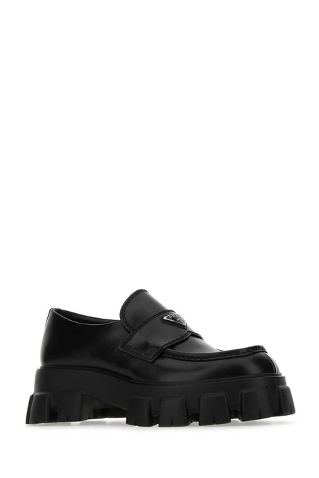 PRADA Leather Monolith Loafers for Men