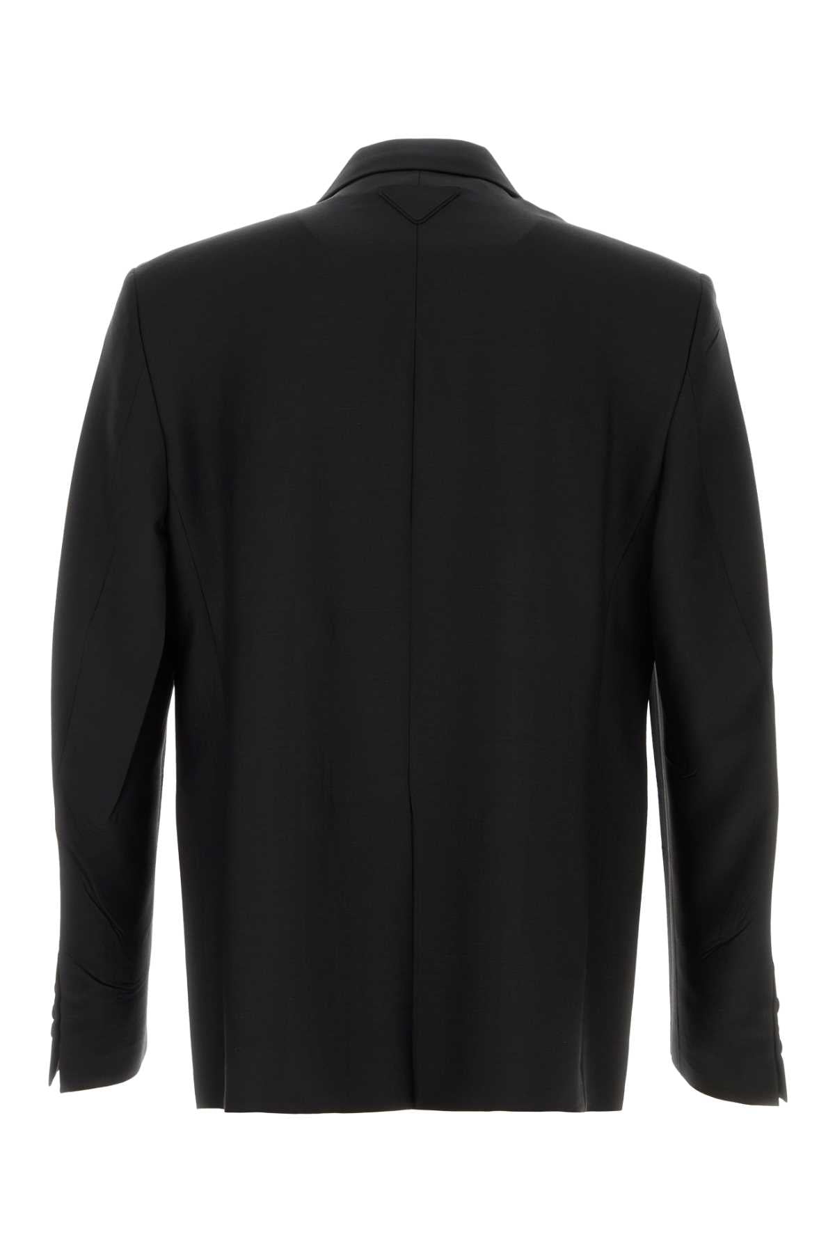 PRADA Sophisticated Black Mohair Blend Blazer