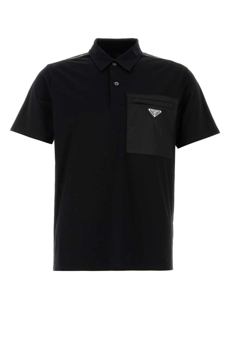 PRADA Men's Stretch Cotton Polo Shirt