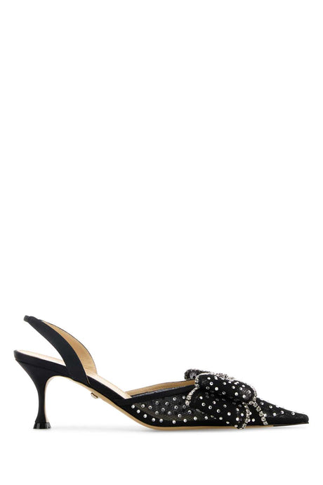 MACH&MACH Embellished Mesh Mini Pumps - 6.5 cm Heel