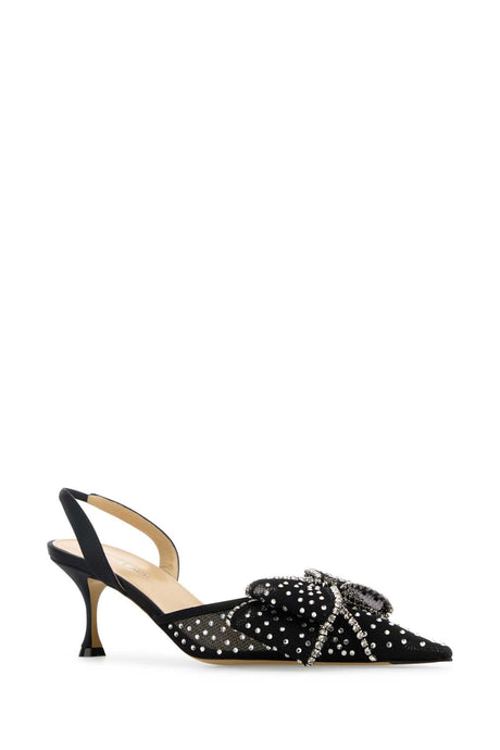 MACH&MACH Embellished Mesh Mini Pumps - 6.5 cm Heel