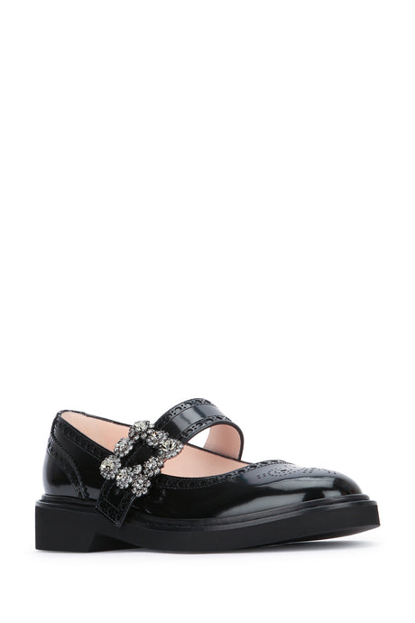 ROGER VIVIER Floral Mary-Jane Lace-Up Shoes