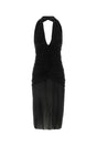 SAINT LAURENT Chic Black Crepe Mini Dress for Women