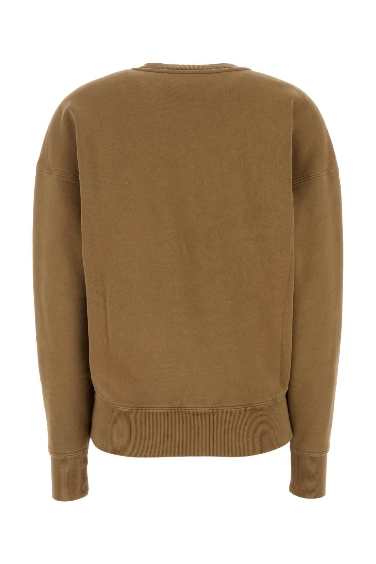 SAINT LAURENT Cotton Sweatshirt in Camel for Women