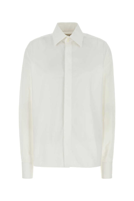 SAINT LAURENT Classic White Poplin Shirt for Women - Timeless Elegance