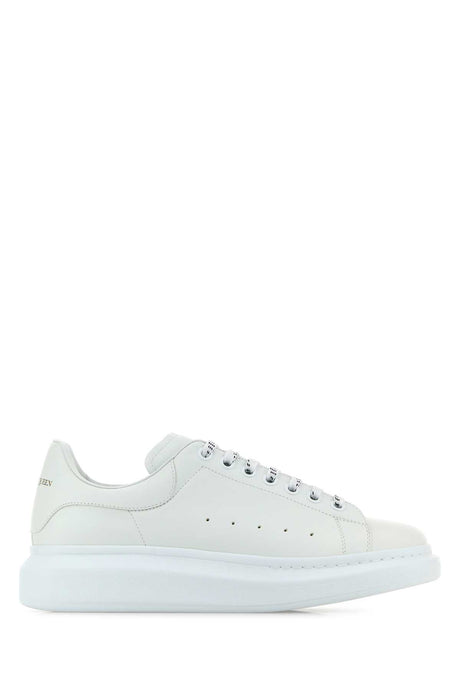 ALEXANDER MCQUEEN Men's Classic White Leather Sneakers