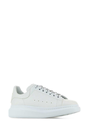 ALEXANDER MCQUEEN Men's Classic White Leather Sneakers