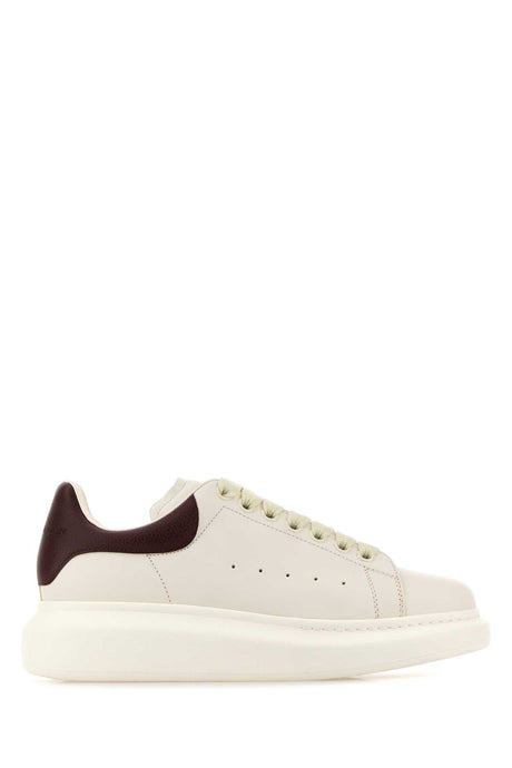 ALEXANDER MCQUEEN Leather Sneakers with Chocolate Heel for Women