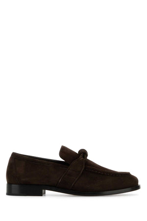 BOTTEGA VENETA Brown Suede Astaire Loafers for Men