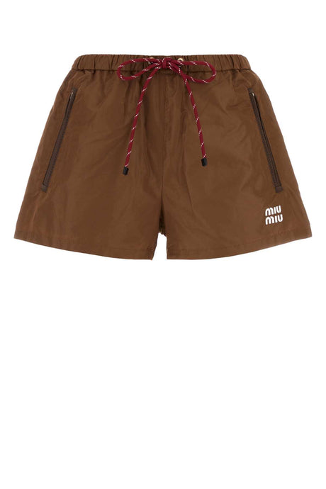 MIU MIU Tech Fabric Mini Shorts for Women