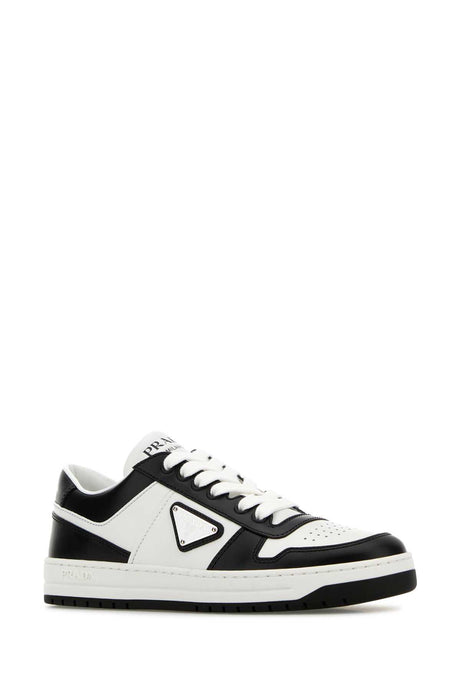 PRADA Two-tone Leather Downtown Sneakers for Women