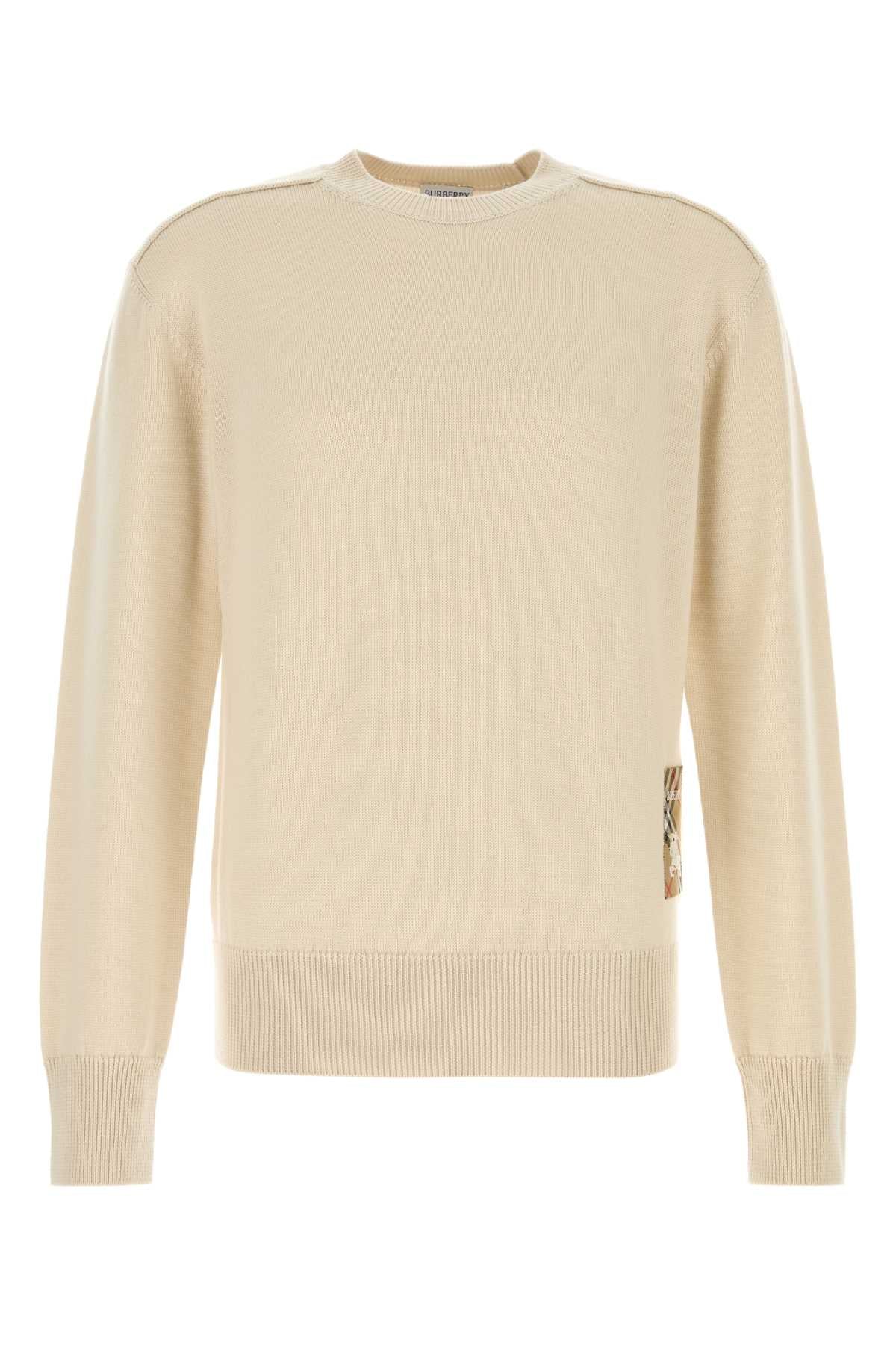 BURBERRY Classic Sand Wool Sweater for Men