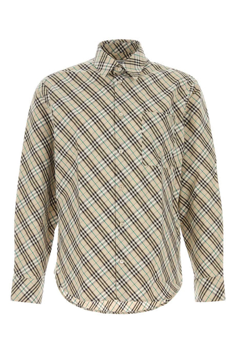 BURBERRY Embroidered Poplin Shirt for Men - Spring 2025