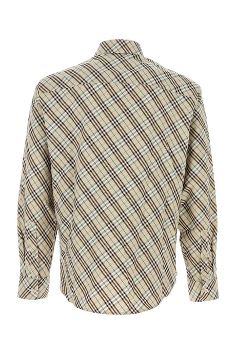 BURBERRY Embroidered Poplin Shirt for Men - Spring 2025