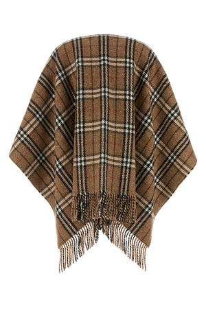 BURBERRY Reversible Cashmere Blend Checked Cape