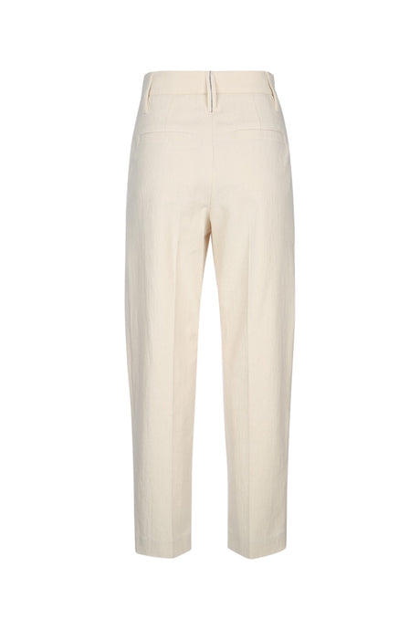 BRUNELLO CUCINELLI Tailored Women's Pants with Pleats - Fall 2024