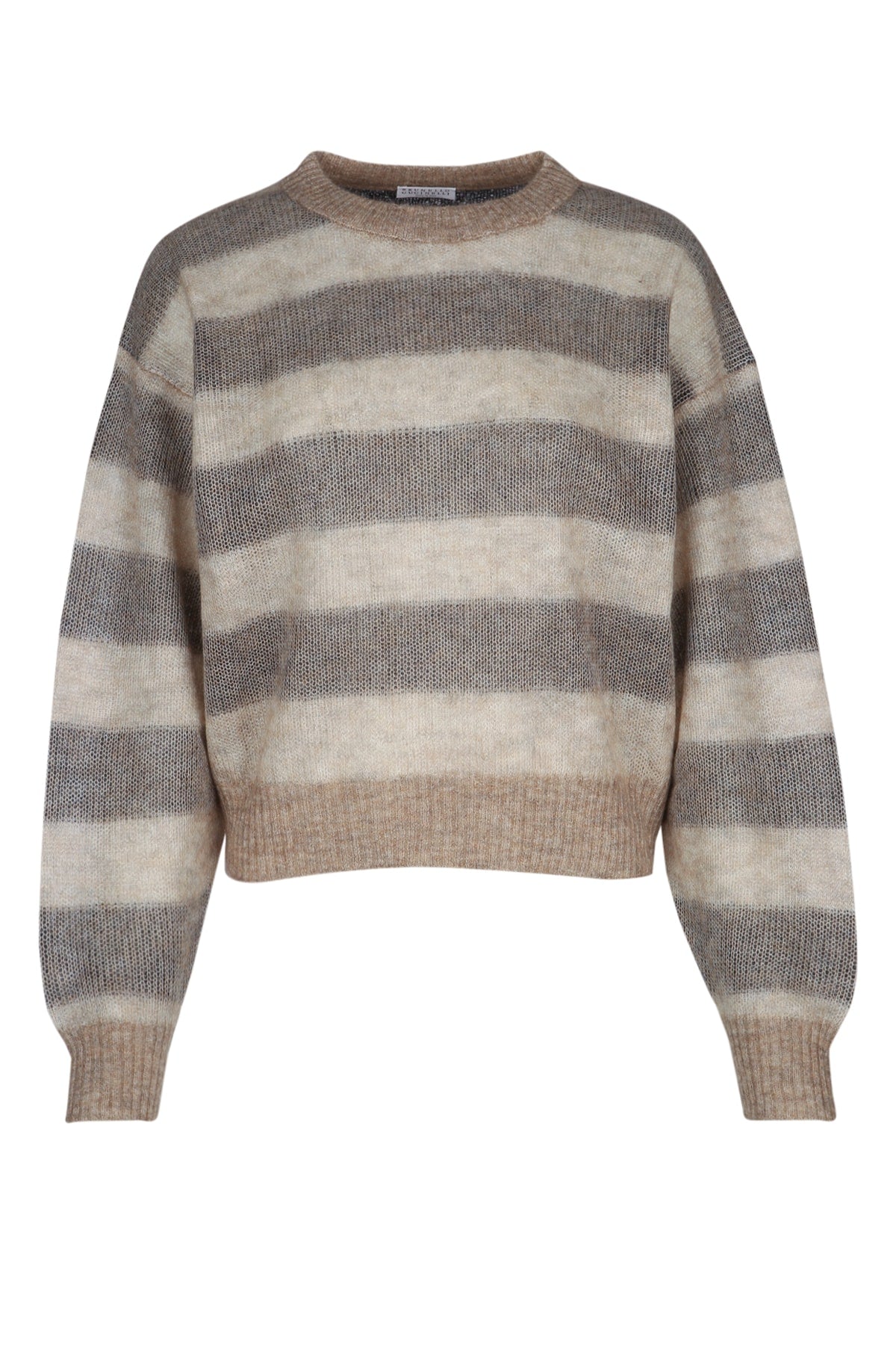 BRUNELLO CUCINELLI Striped Crew Neck Sweater for Women