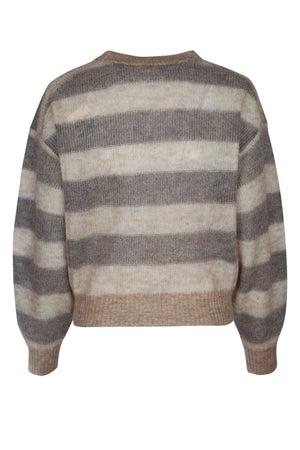 BRUNELLO CUCINELLI Striped Crew Neck Sweater for Women