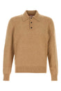 SALVATORE FERRAGAMO Stretch Camel Blend Polo Shirt