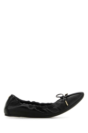 SALVATORE FERRAGAMO Elegant Black Leather Joelle Ballerinas for Women