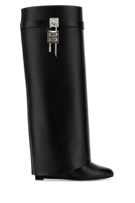 GIVENCHY Mini Leather Shark Lock Ankle Boots with 9 cm Heel