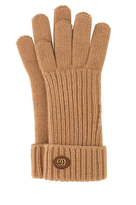 GUCCI Camel Wool Blend Gloves - Unisex Fashion Accessory