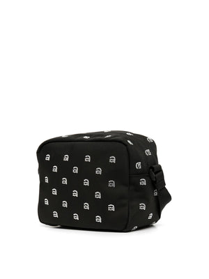 ALEXANDER WANG Mini Crystal Logo Camera Shoulder Bag - 18x12x7 cm