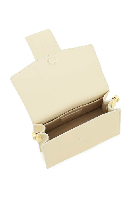 STRATHBERRY Asymmetric Leather Crossbody Handbag - White