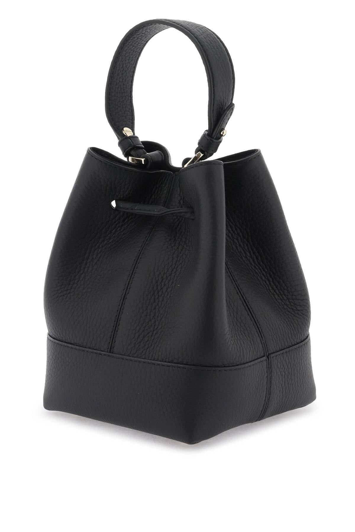 STRATHBERRY Mini Wool Buckle Bucket Handbag