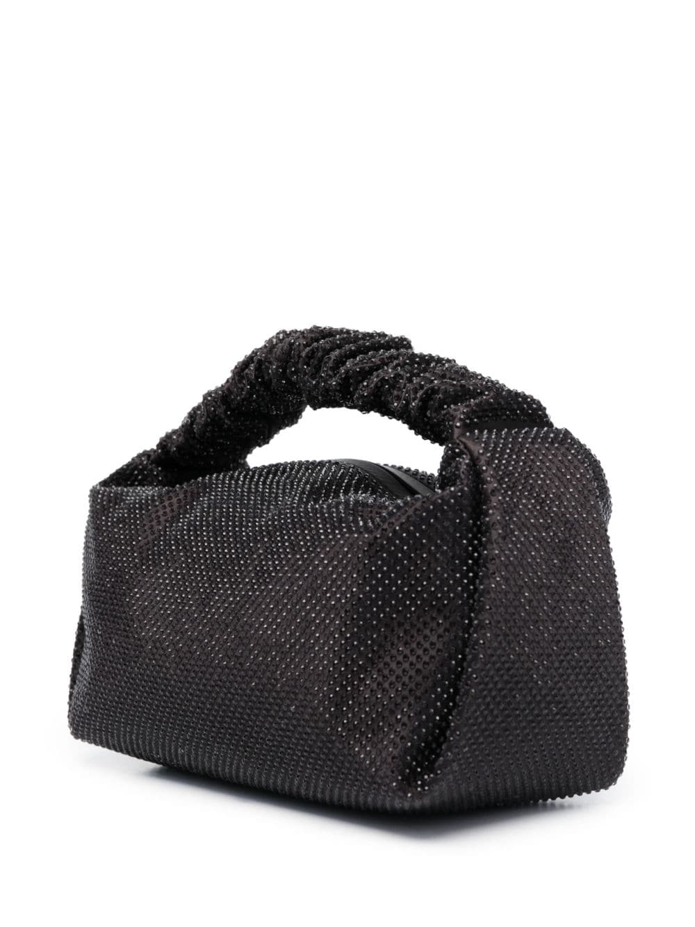 Elegant Crystal Embellished Black Mini Handbag for Women