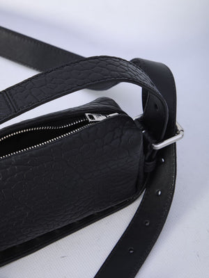 ALEXANDER WANG Mini Black Grained Lambskin Handbag