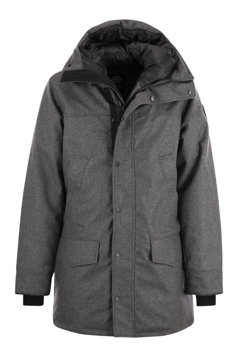 CANADA GOOSE Mens Grey Hooded Parka Jacket for FW23