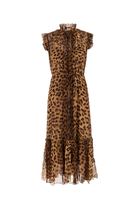 ZIMMERMANN Leopard Print Flutter Mini Dress