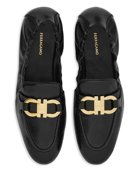 Ferragamo Elasticated Loafers with 0.5 cm Heel