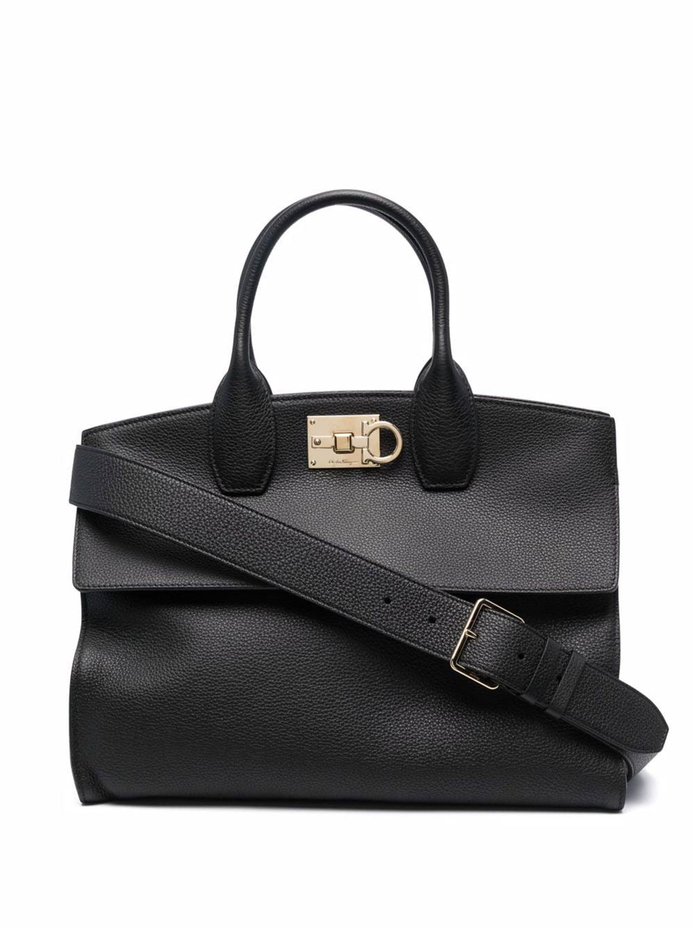 FERRAGAMO GRAINED LEATHER STUDIO Handbag