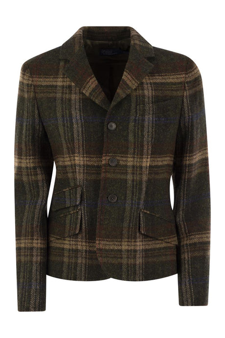 POLO RALPH LAUREN Fitted Plaid Wool Blazer