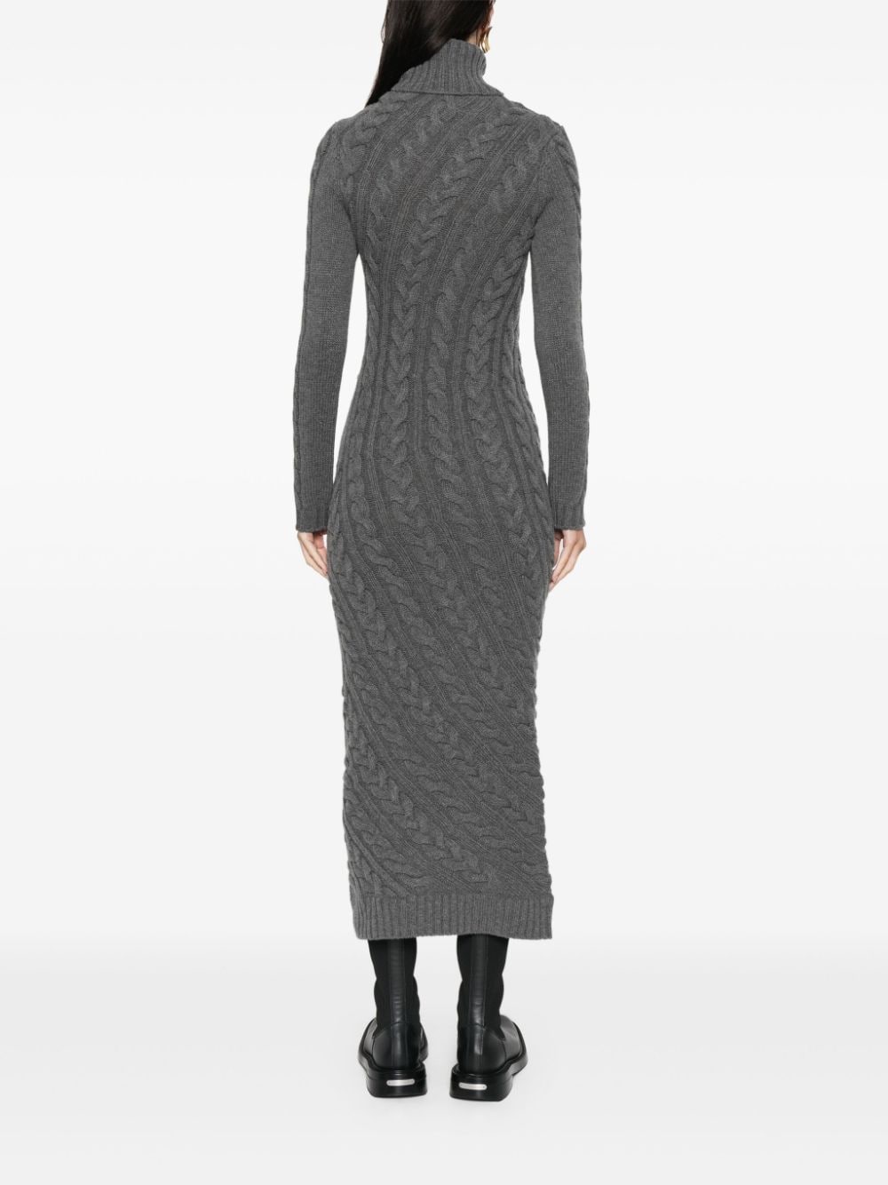 MAX MARA Sophisticated Long Cable Knit Dress