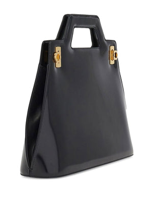 Wanda Geometric Leather Tote Handbag - FW23 Collection