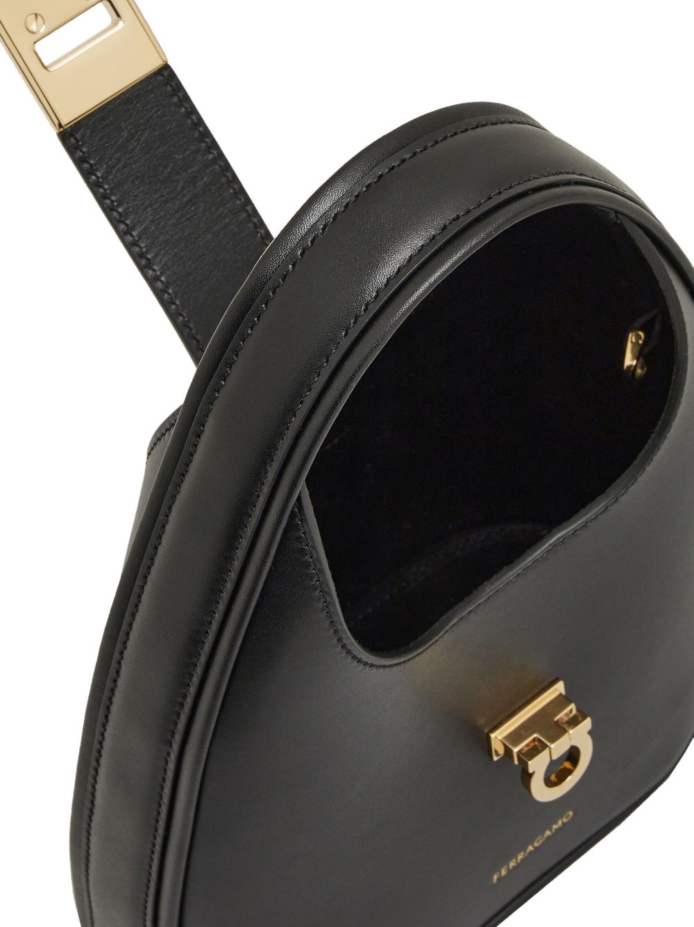 FERRAGAMO Mini Leather Hobo Handbag