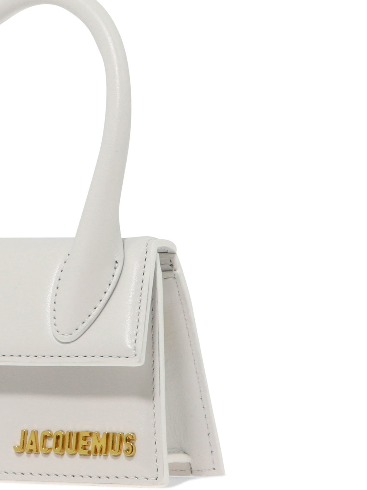 Chic and Compact: White Leather Clutch for Women by JACQUEMUS