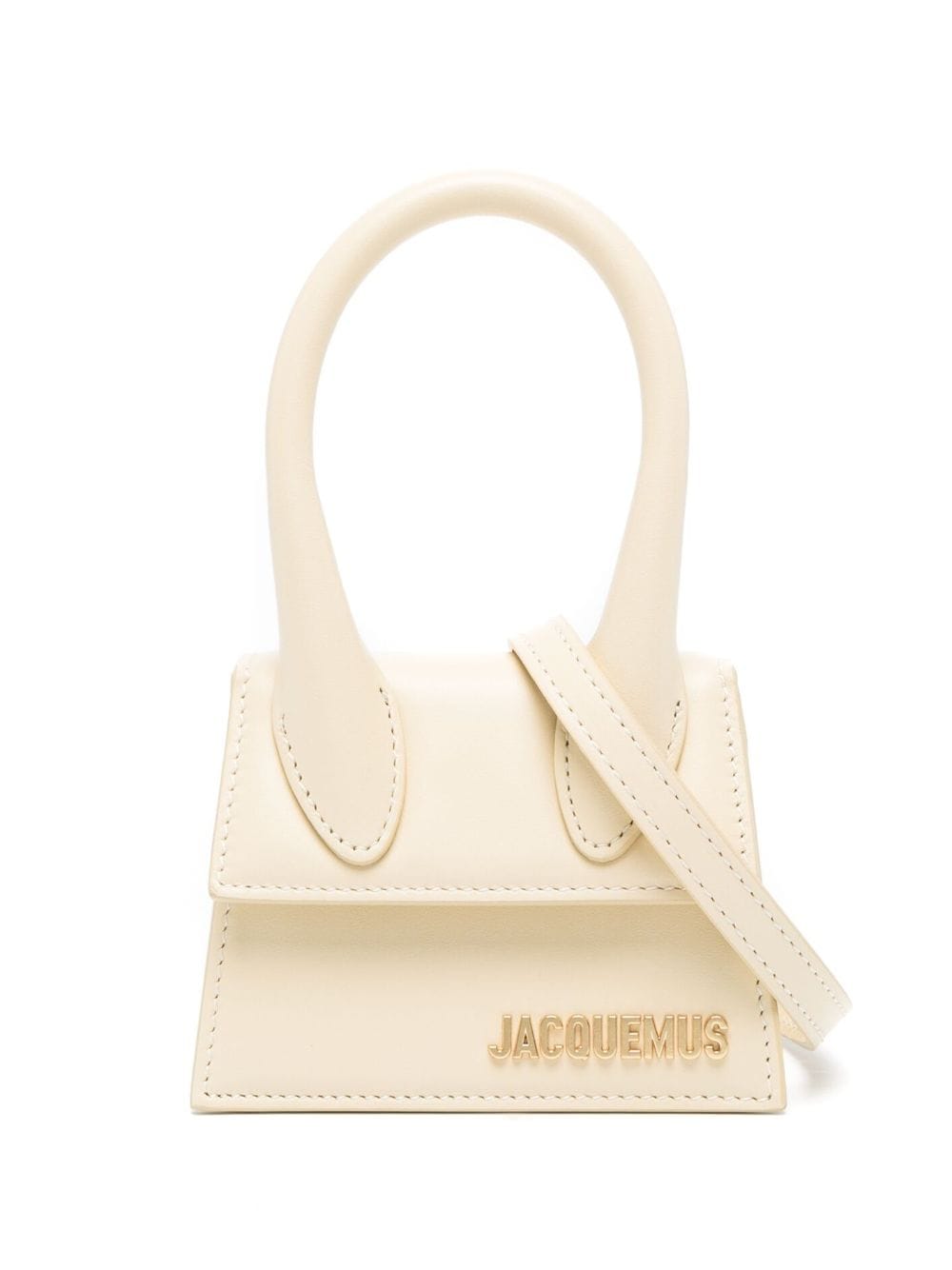 JACQUEMUS Indigo Blue Mini Cotton Denim Handbag with Leather Accents and Silver-Tone Hardware