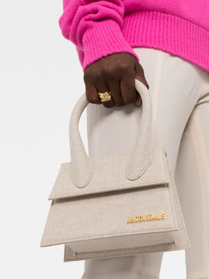 JACQUEMUS Chic Medium-Sized Tan Crossbody Handbag with Avant-Garde Flair for Women, FW24