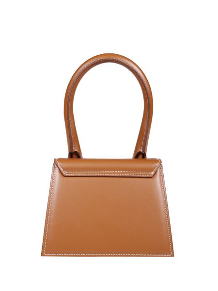 JACQUEMUS Luxurious Camel Brown Leather Tote Handbag - SS24 Collection