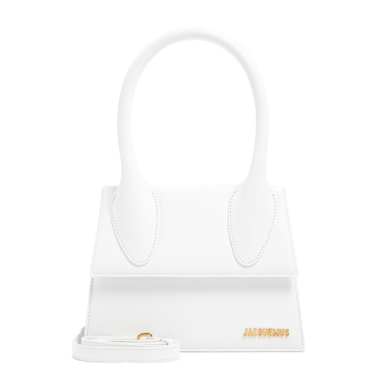 JACQUEMUS Stylish White Leather Shoulder Bag for Women
