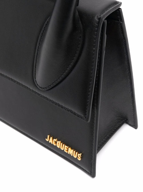 حقيبة توت جلد سوداء للنساء - مجموعة SS24