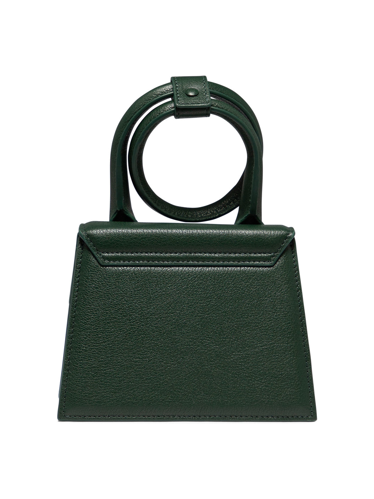 حقيبة يد صغيرة خضراء من الجلد مع تزيينة فيونكة للنساء